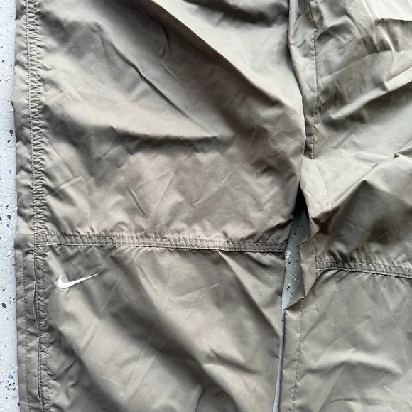 Nike Mens Track Pants Large Khaki Brown Vintage 90s Streetwear Casual - Picture 2 of 6